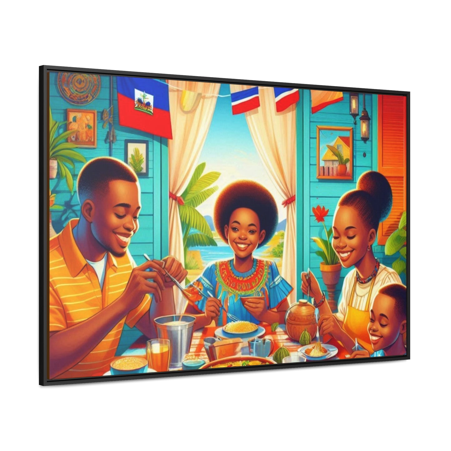 Haitian Vibe Gallery Canvas Wraps, Horizontal Frame